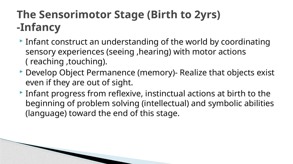 Piaget’s Theory of Cognitive Development Presented - slide 14 of 21