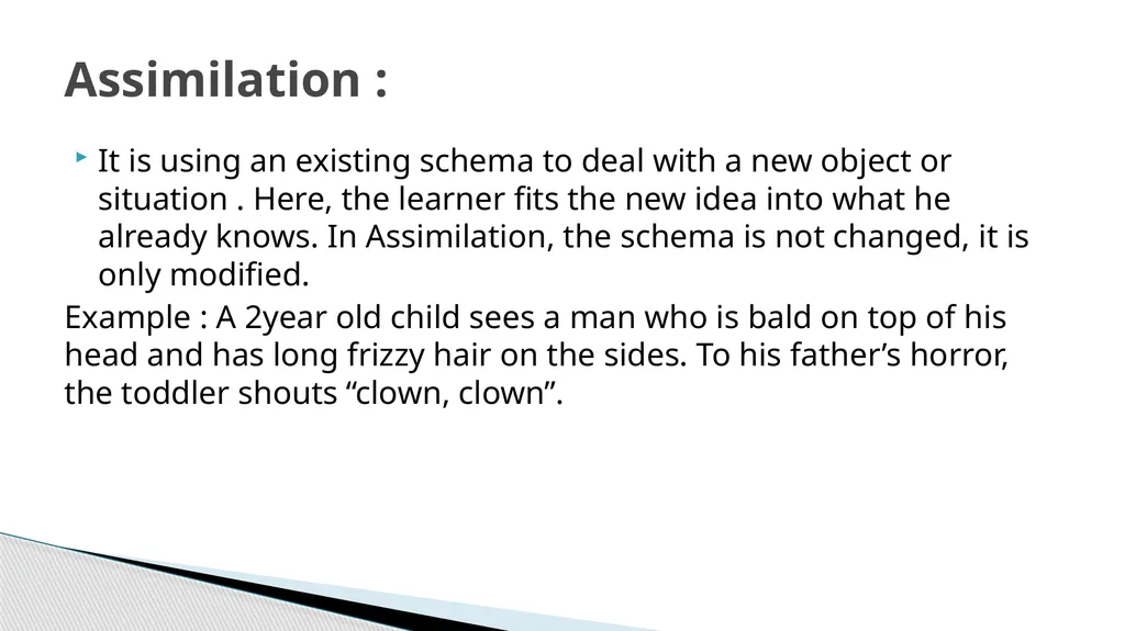 Piaget’s Theory of Cognitive Development Presented - slide 8 of 21