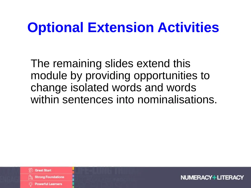 Language and Literacy Levels Module 1.2 C: - slide 21 of 33