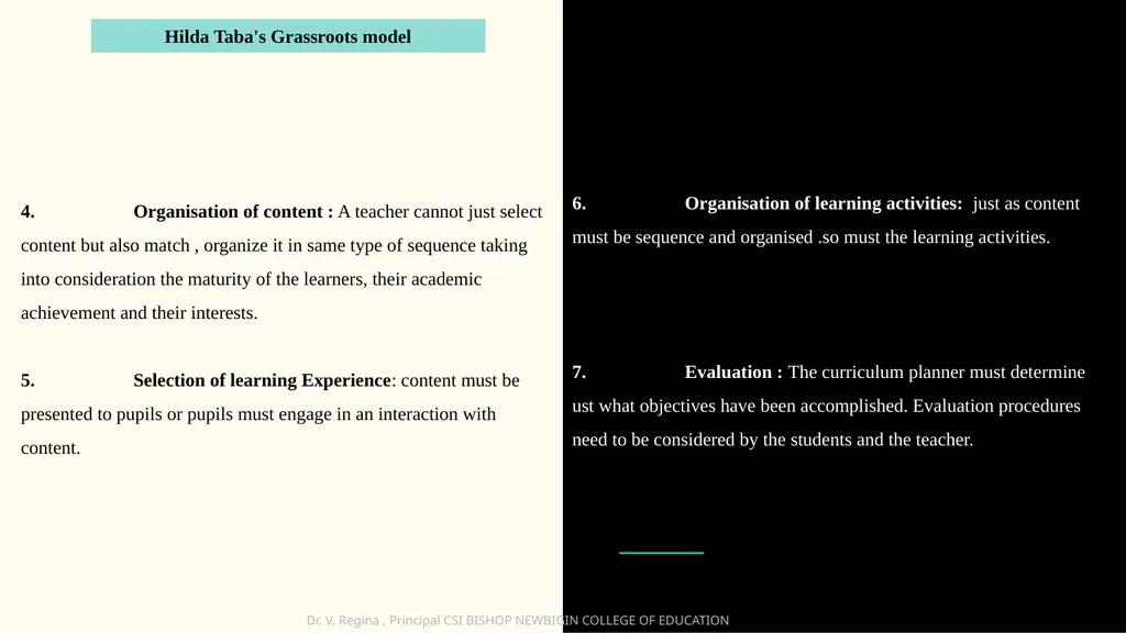 KNOWLEDGE AND CURRICULUM Unit VII- Principles of - slide 19 of 21