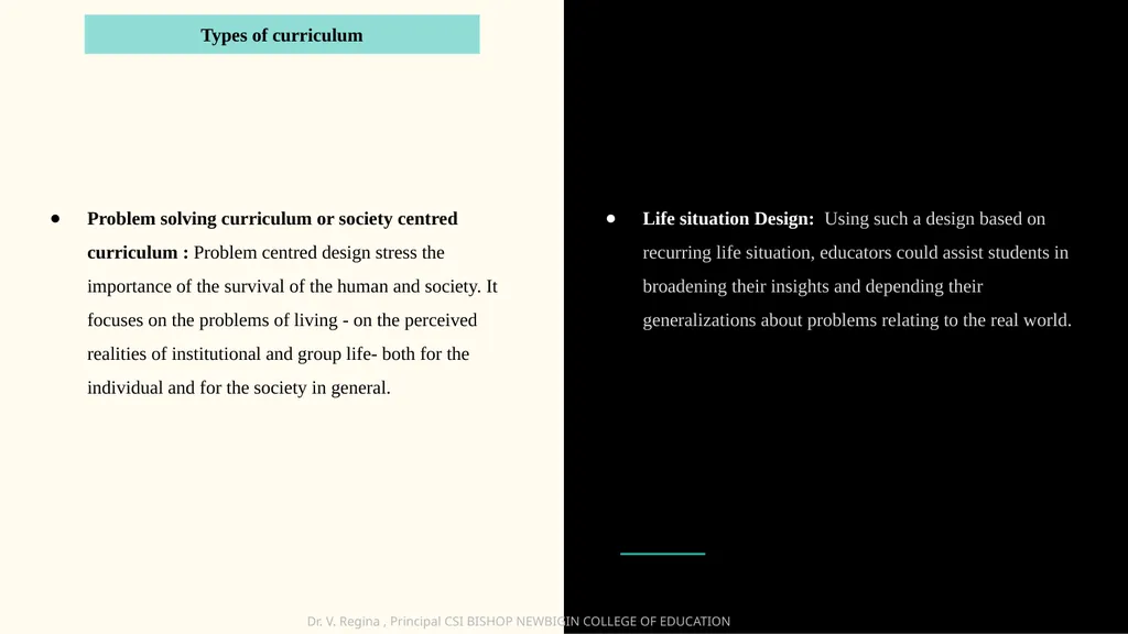 KNOWLEDGE AND CURRICULUM Unit VII- Principles of - slide 15 of 21