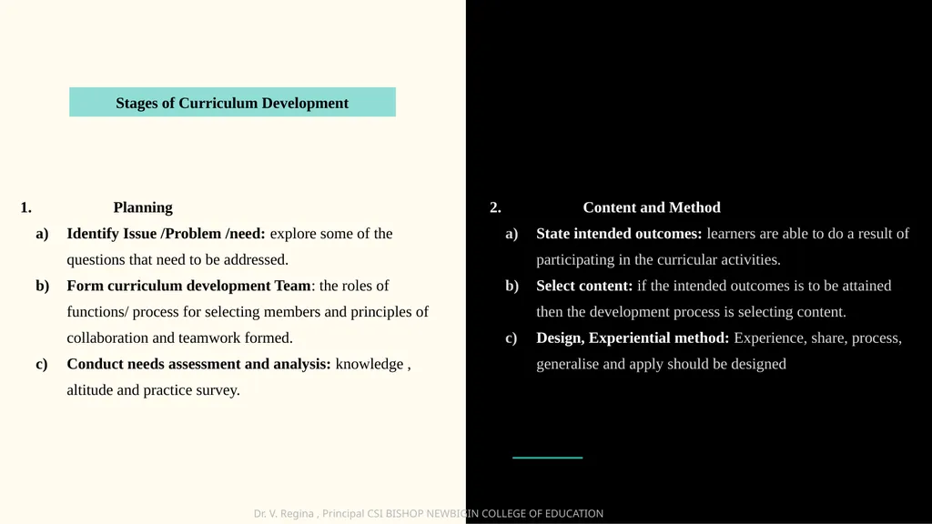 KNOWLEDGE AND CURRICULUM Unit VII- Principles of - slide 10 of 21