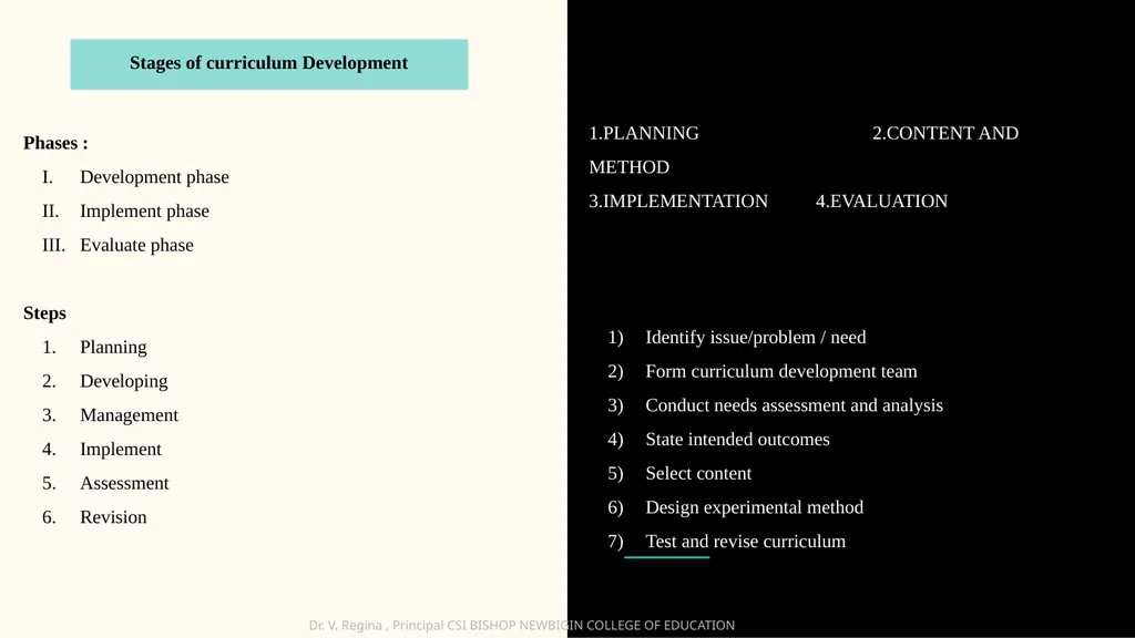 KNOWLEDGE AND CURRICULUM Unit VII- Principles of - slide 8 of 21