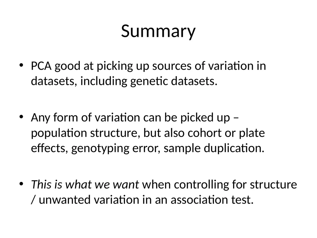 Principal components analysis Gavin Band Why do - slide 17 of 20
