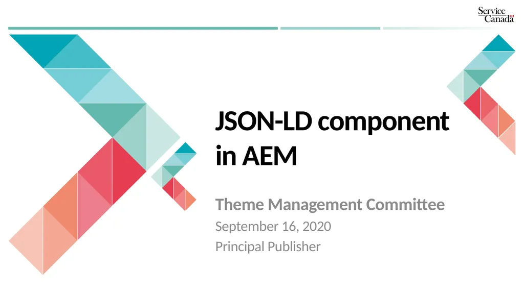 JSON-LD component in AEM Theme Management - slide 1 of 12