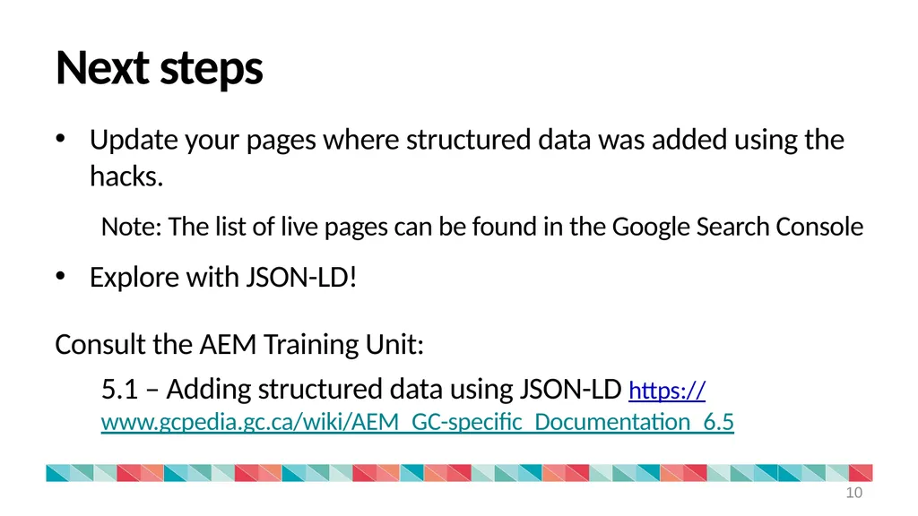 JSON-LD component in AEM Theme Management - slide 10 of 12