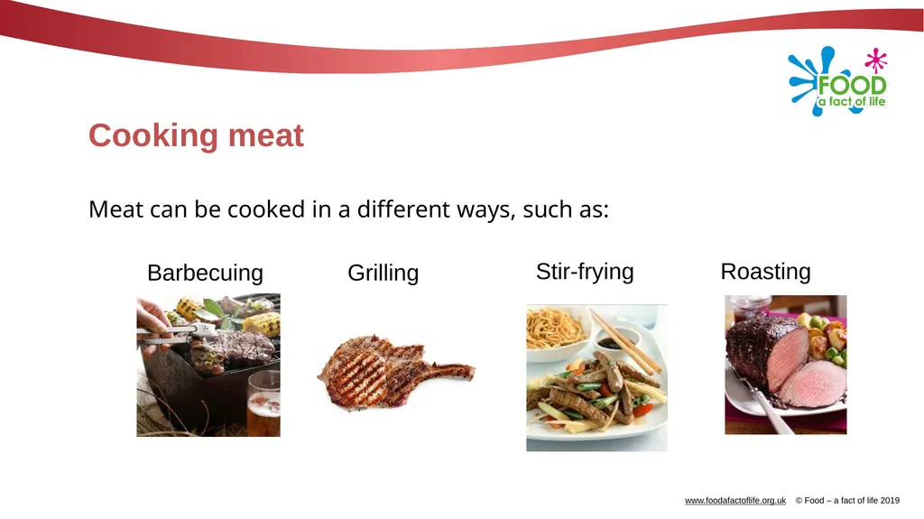 Meat types and cuts Meat Animals are reared by - slide 9 of 10