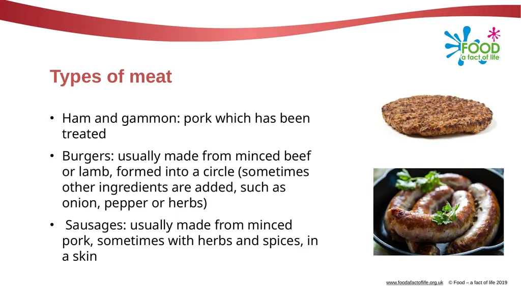 Meat types and cuts Meat Animals are reared by - slide 8 of 10