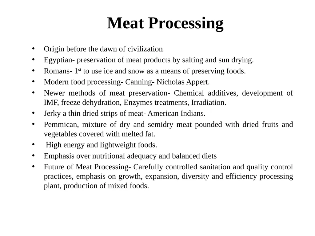 Unit I: Meat Processing: Introduction By: Dr. R. - slide 4 of 10