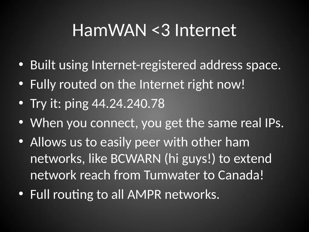 Why is HamWAN the best choice for the future of - slide 14 of 17