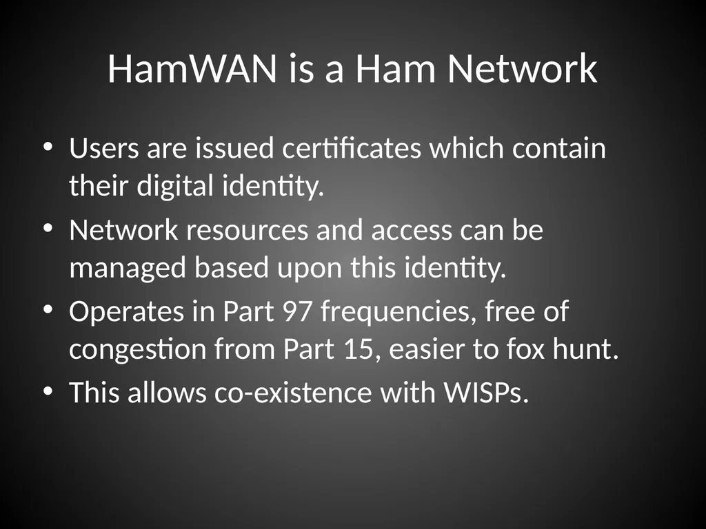 Why is HamWAN the best choice for the future of - slide 12 of 17