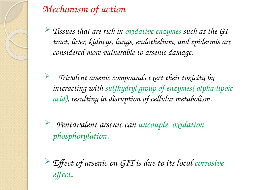 Heavy Metal Toxicity (Arsenic) Presented by:- - slide 9 of 13