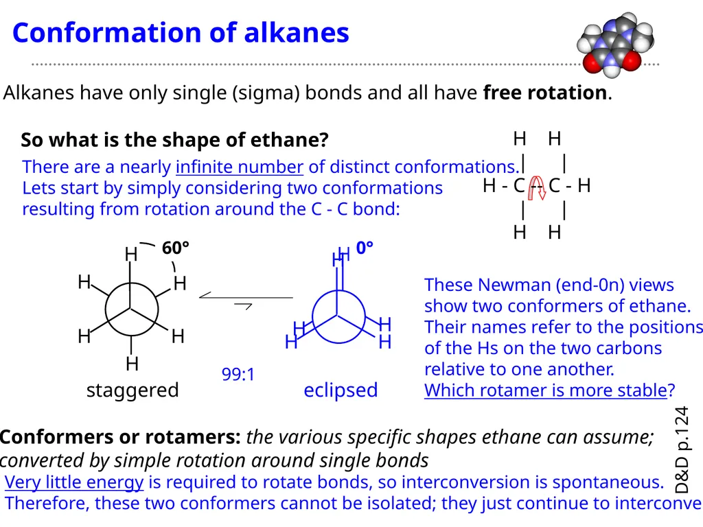 CHE2060 Lecture 3: Molecular conformations Daley & - slide 4 of 10
