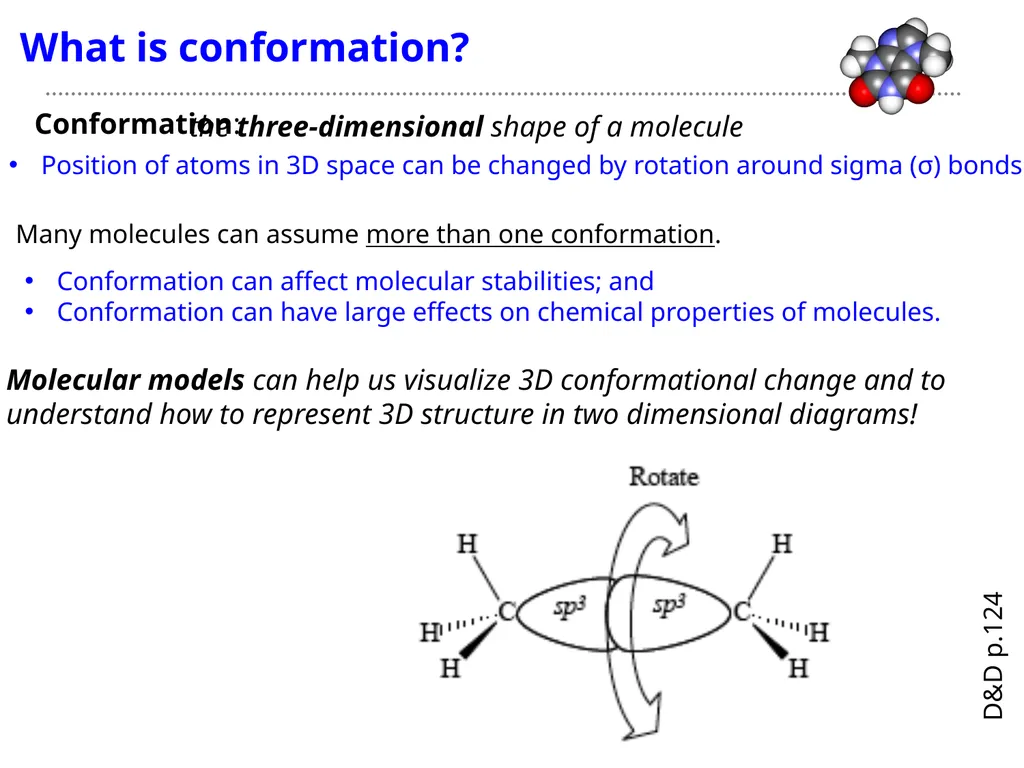 CHE2060 Lecture 3: Molecular conformations Daley & - slide 3 of 10