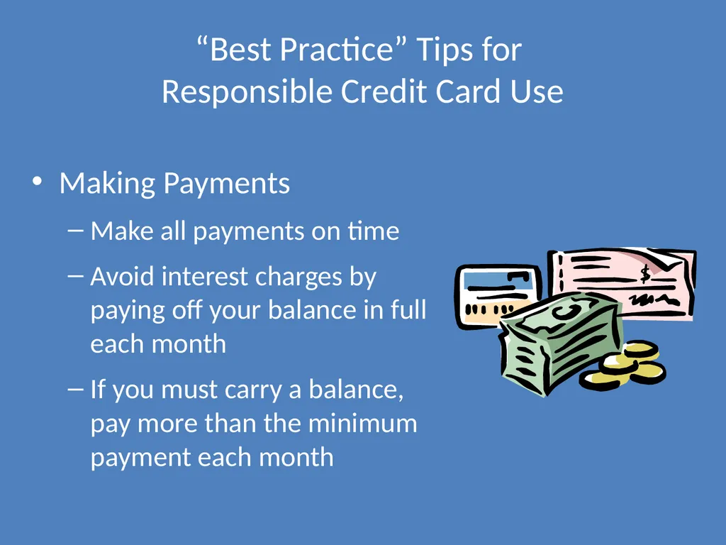 Using Credit Wisely Definition of Credit - slide 9 of 12