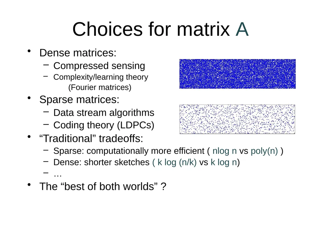 Lecture 15 Sparse Recovery Using Sparse Matrices - slide 3 of 13