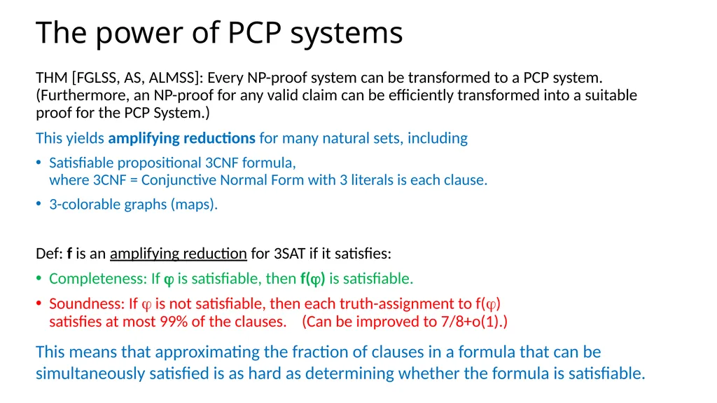 Probabilistic Proof Systems Oded Goldreich - slide 12 of 15