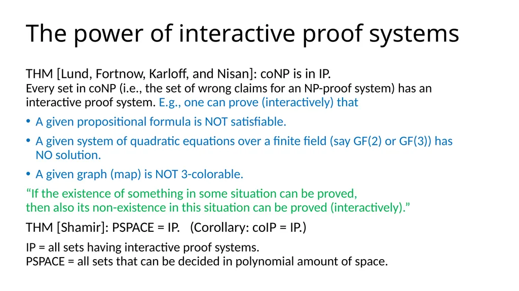 Probabilistic Proof Systems Oded Goldreich - slide 7 of 15