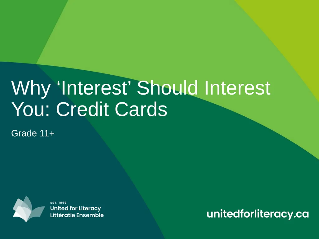 Why ‘Interest’ Should Interest You: Credit Cards - slide 1 of 19