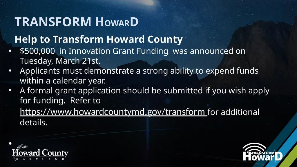 Help to Transform Howard County $500,000 in - slide 2 of 10