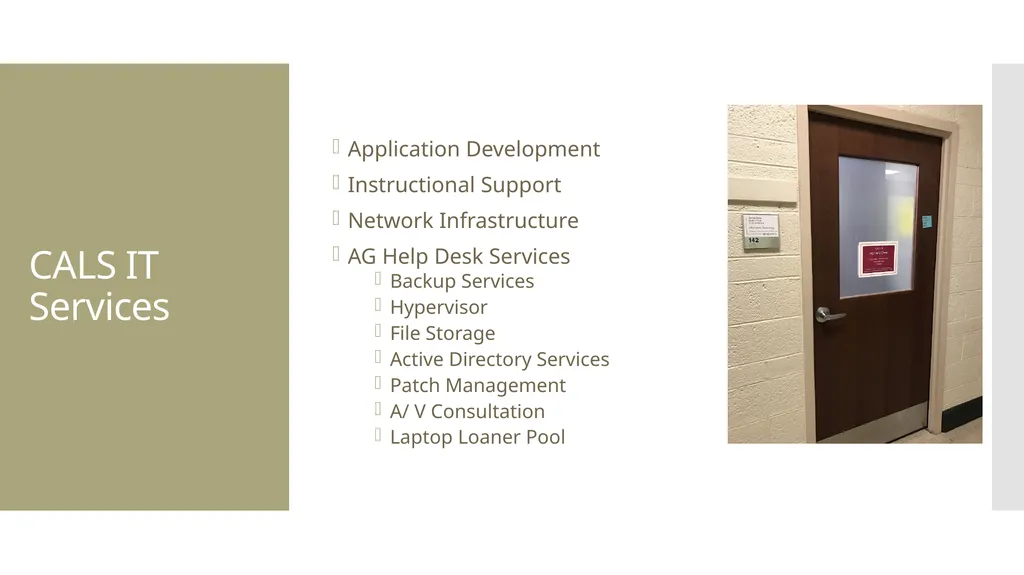 CALS IT – How We Work Scott Shetrone CALS IT - slide 9 of 11