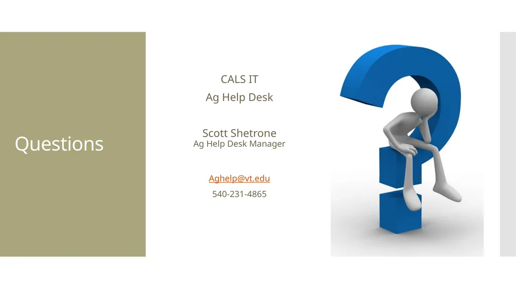 CALS IT – How We Work Scott Shetrone CALS IT - slide 11 of 11
