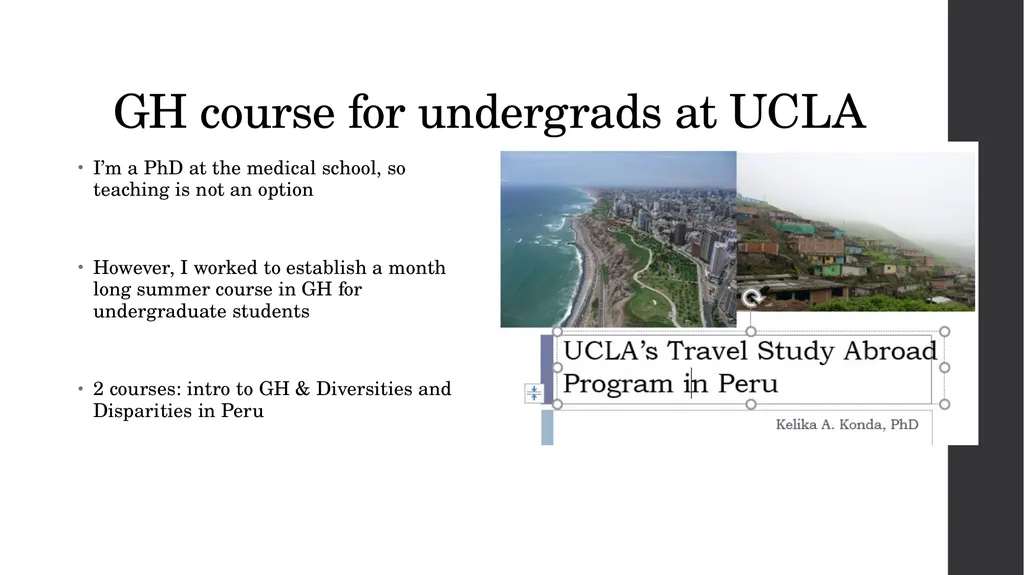 GH Career Trajectory Kelika A. Konda, PhD, MHS - slide 13 of 15