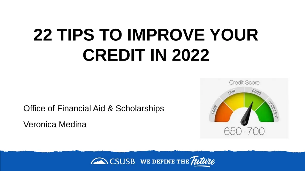 22 Tips to improve your credit in 2022 Office of