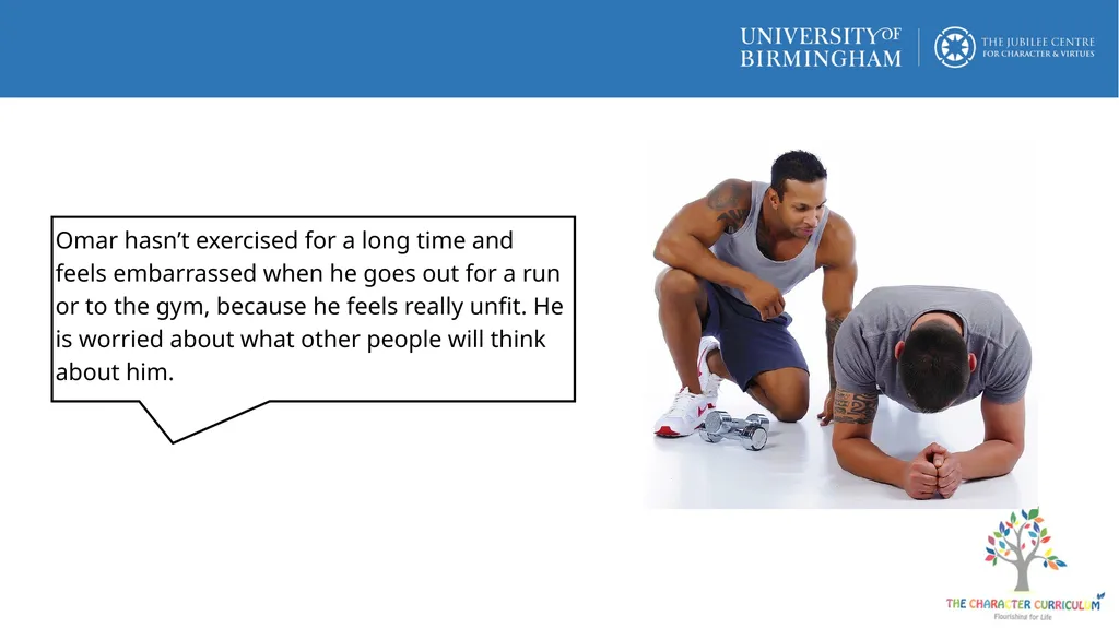 What stops people exercising? What are the risks - slide 6 of 9