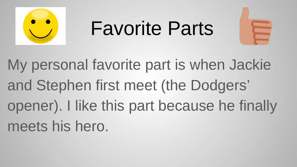 The Hero Two Doors Down By: Sharon Robinson Report - slide 8 of 8