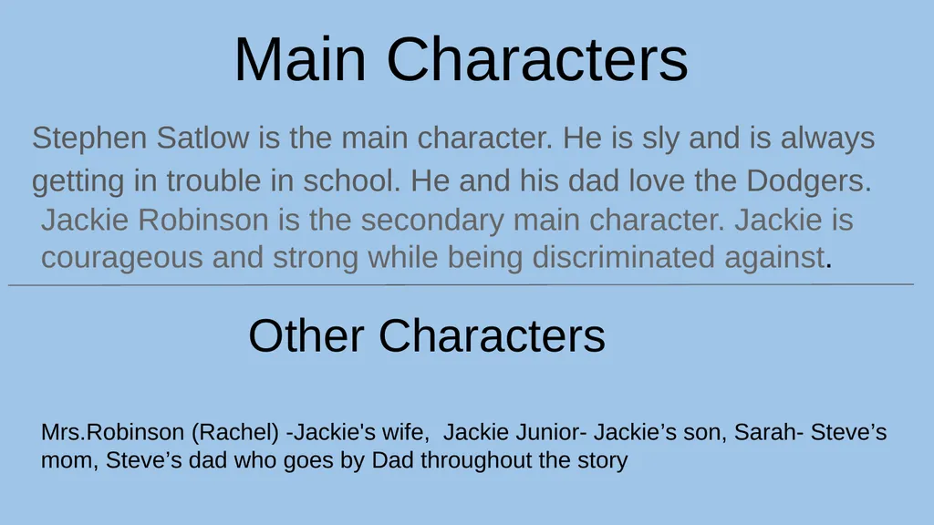 The Hero Two Doors Down By: Sharon Robinson Report - slide 2 of 8