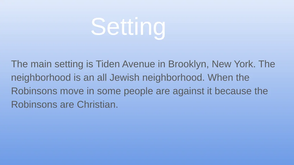 The Hero Two Doors Down By: Sharon Robinson Report - slide 3 of 8