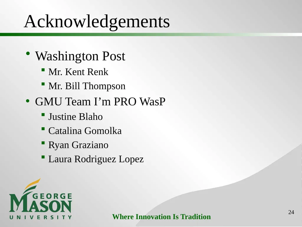 Project #3: Production Cost Savings at Washington - slide 24 of 25