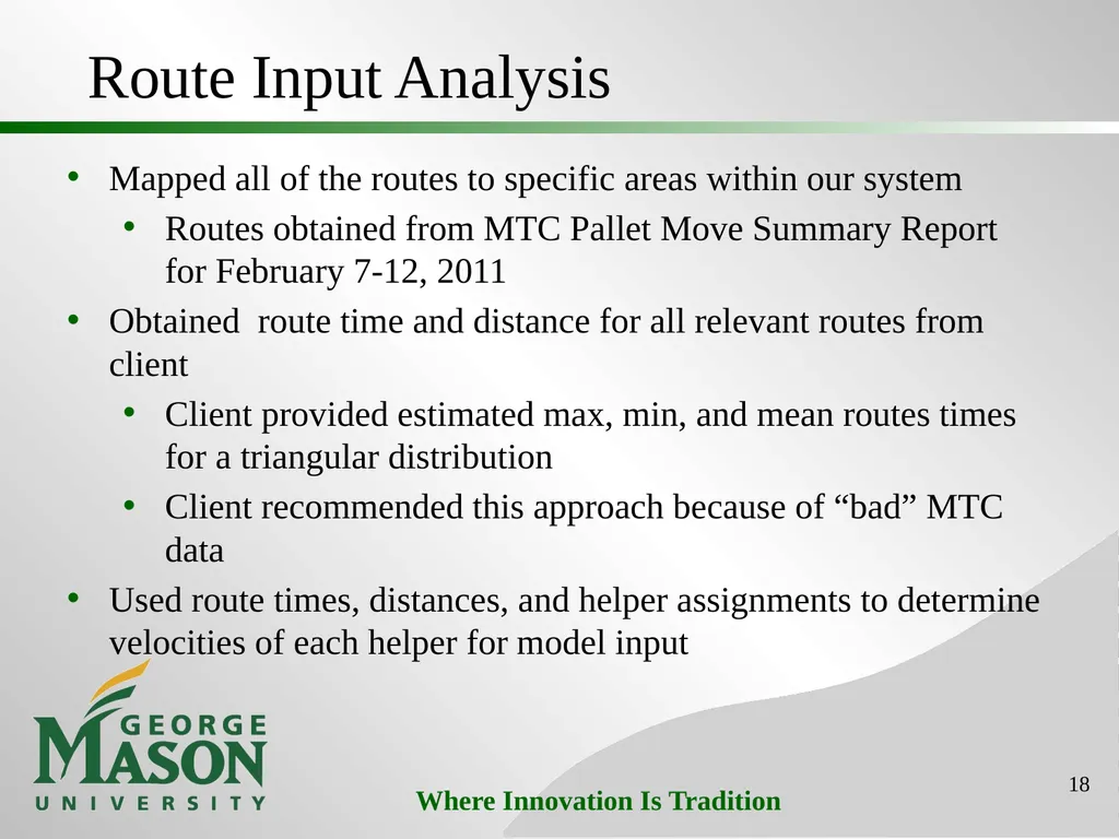 Project #3: Production Cost Savings at Washington - slide 18 of 25