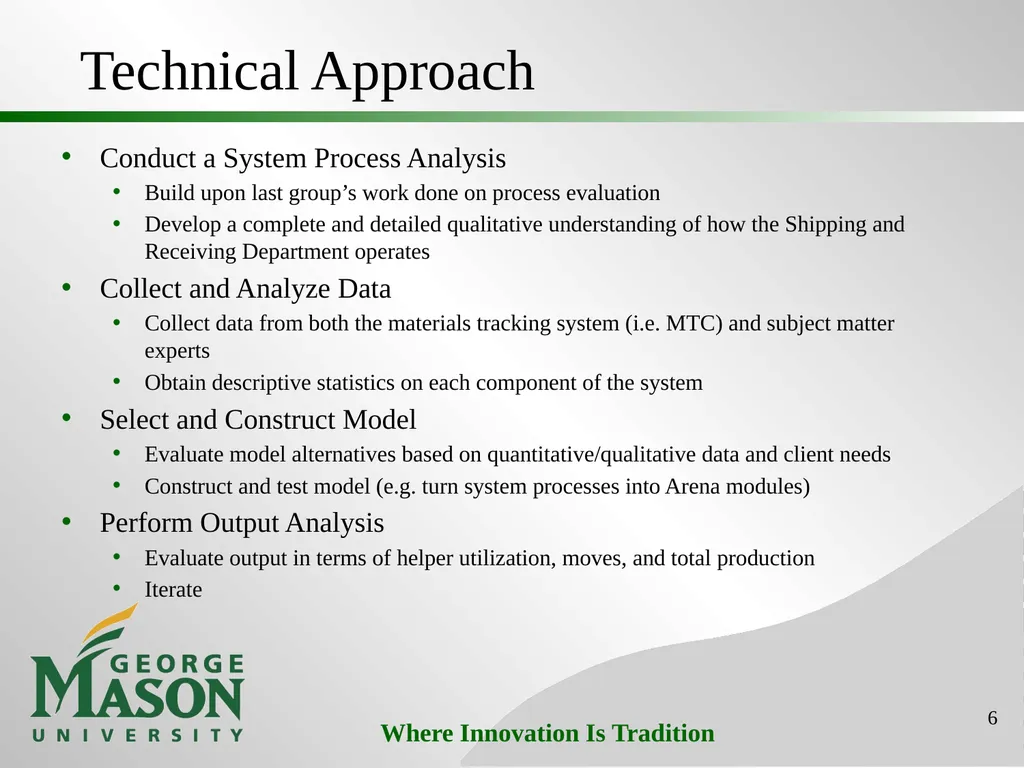 Project #3: Production Cost Savings at Washington - slide 6 of 25