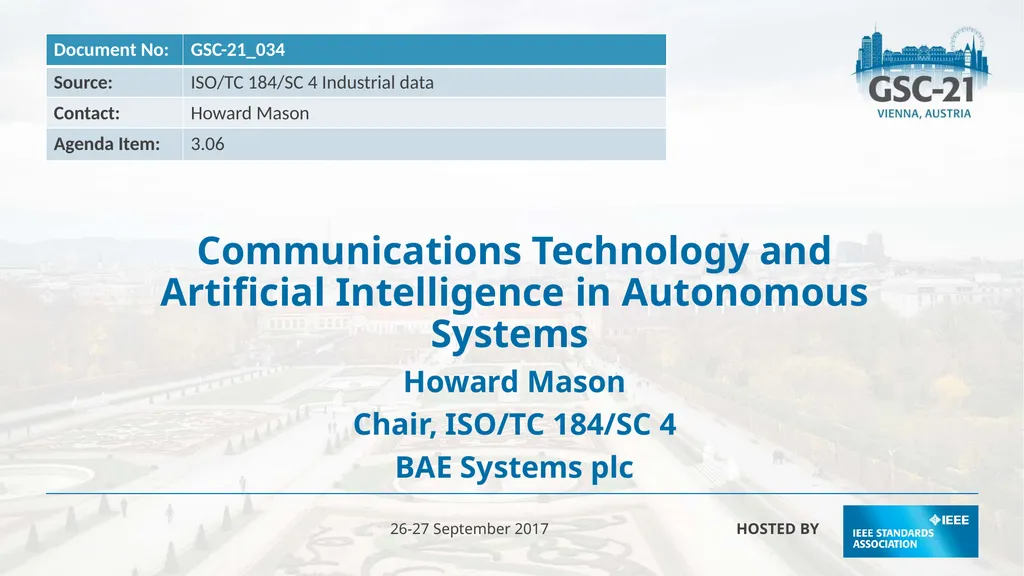 HOSTED BY 26-27 September 2017 Communications - slide 1 of 11
