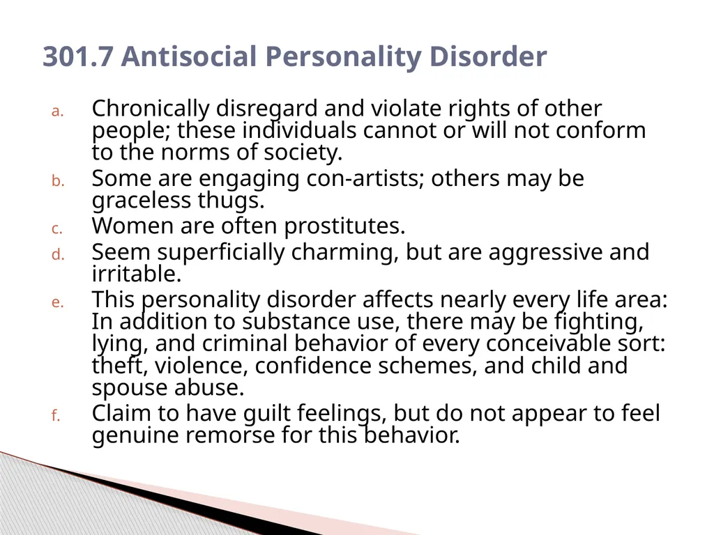 Personality Disorders EPC 695B All humans have - slide 27 of 46