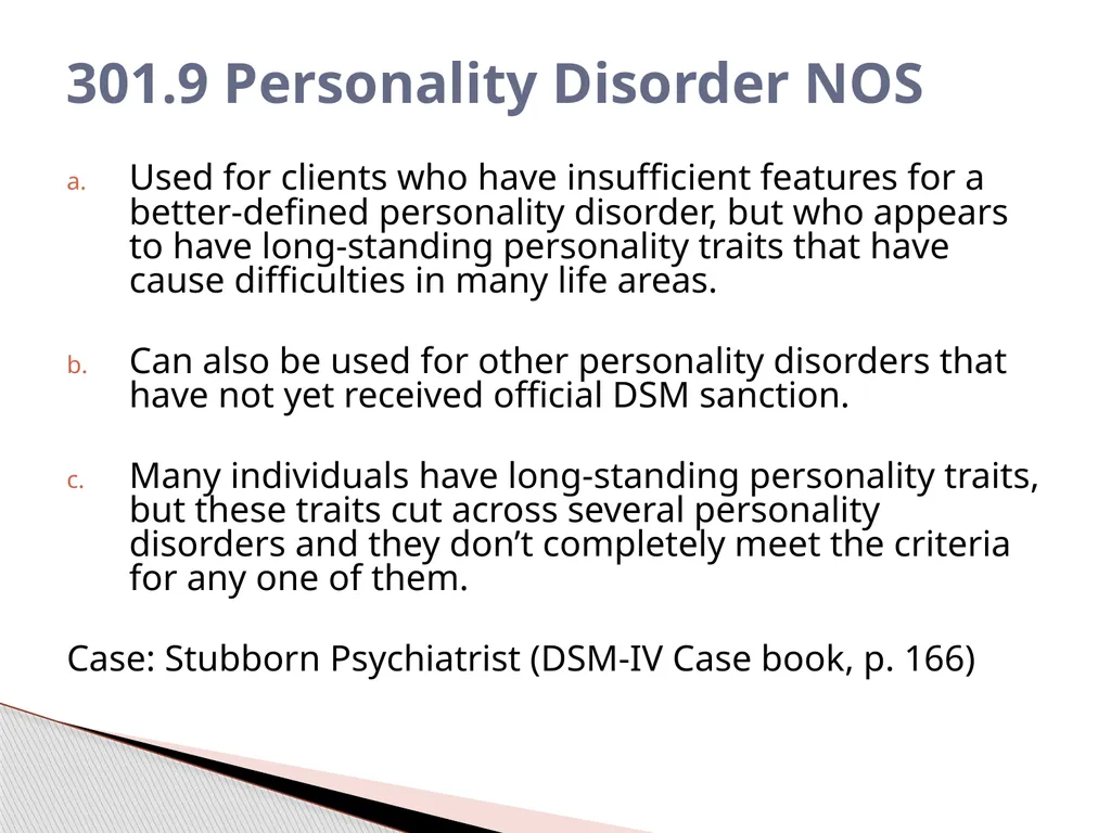 Personality Disorders EPC 695B All humans have - slide 46 of 46