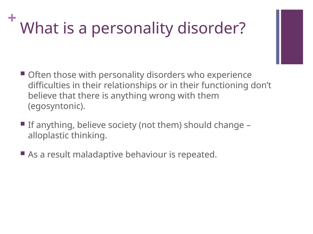 Personality Disorders An Introduction Maxym - slide 3 of 97