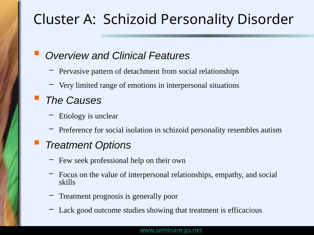 Personality Disorders and Sensitivity: An Overview - slide 17 of 32