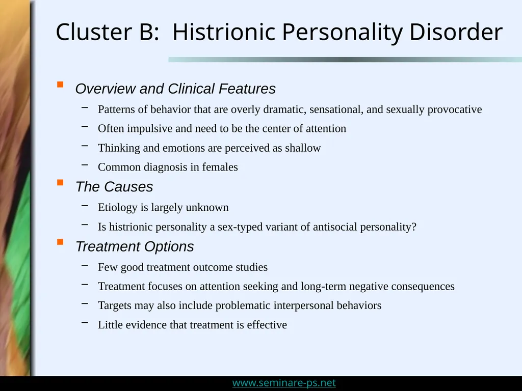 Personality Disorders and Sensitivity: An Overview - slide 21 of 32