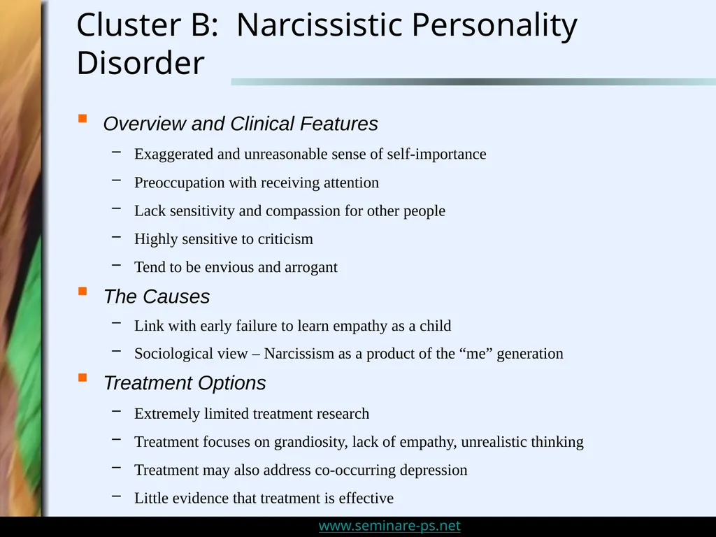 Personality Disorders and Sensitivity: An Overview - slide 22 of 32