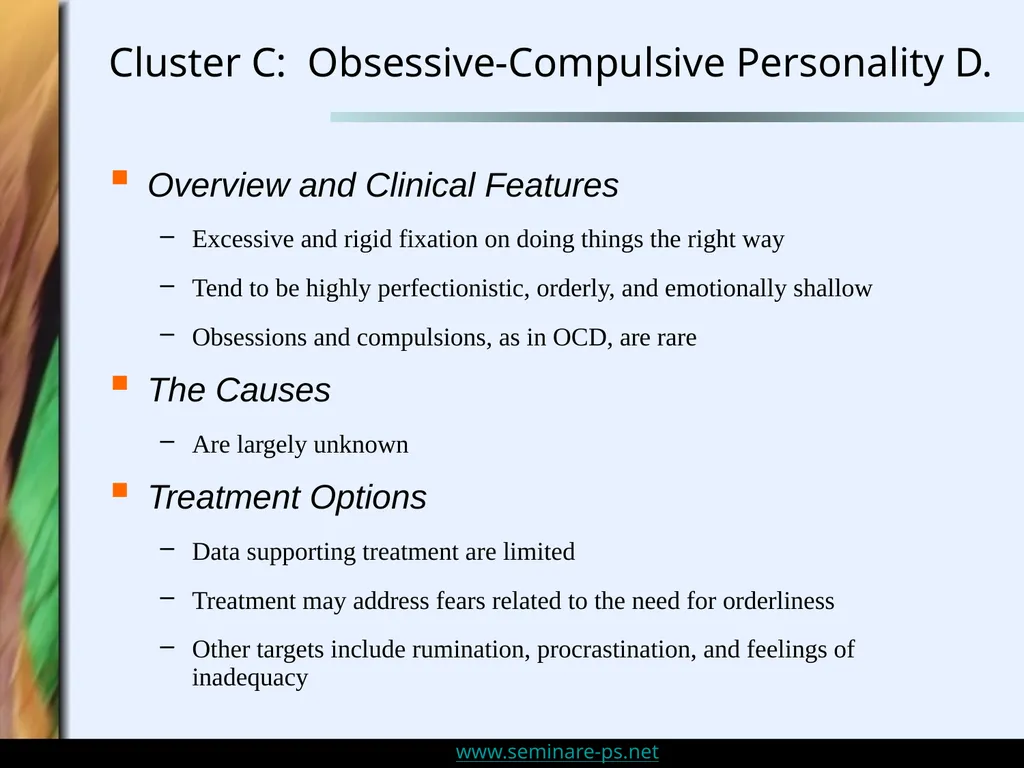 Personality Disorders and Sensitivity: An Overview - slide 25 of 32