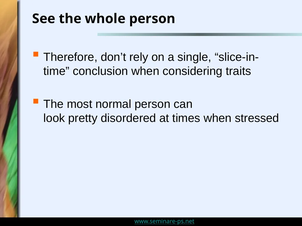 Personality Disorders and Sensitivity: An Overview - slide 11 of 32