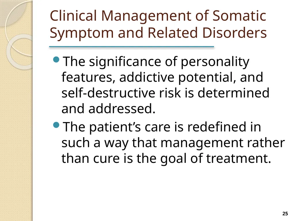 Somatic Symptom and Related Disorders Terry - slide 25 of 38