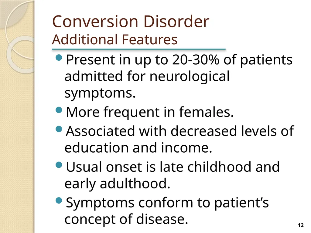 Somatic Symptom and Related Disorders Terry - slide 12 of 38