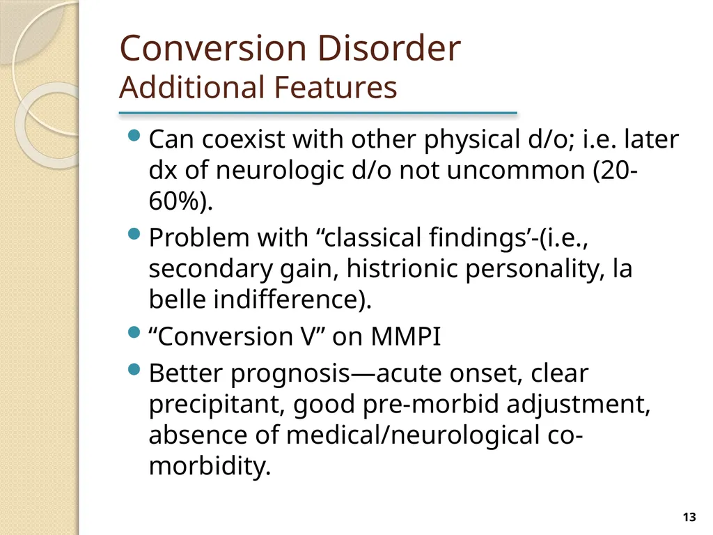 Somatic Symptom and Related Disorders Terry - slide 13 of 38