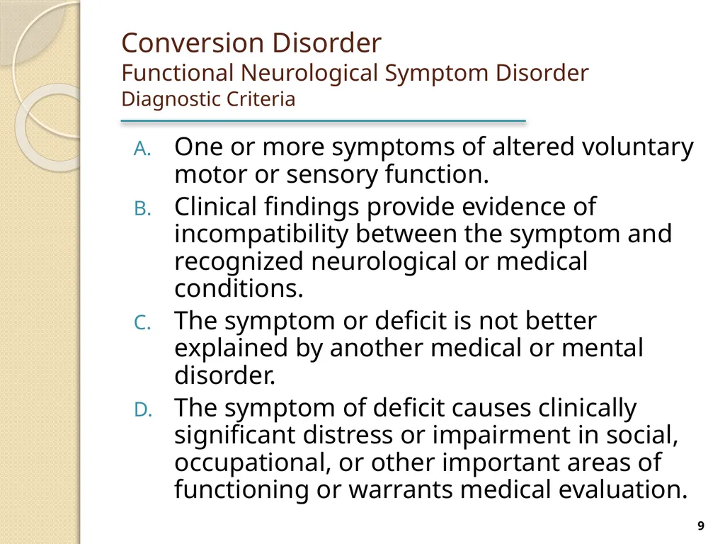 Somatic Symptom and Related Disorders Terry - slide 9 of 38