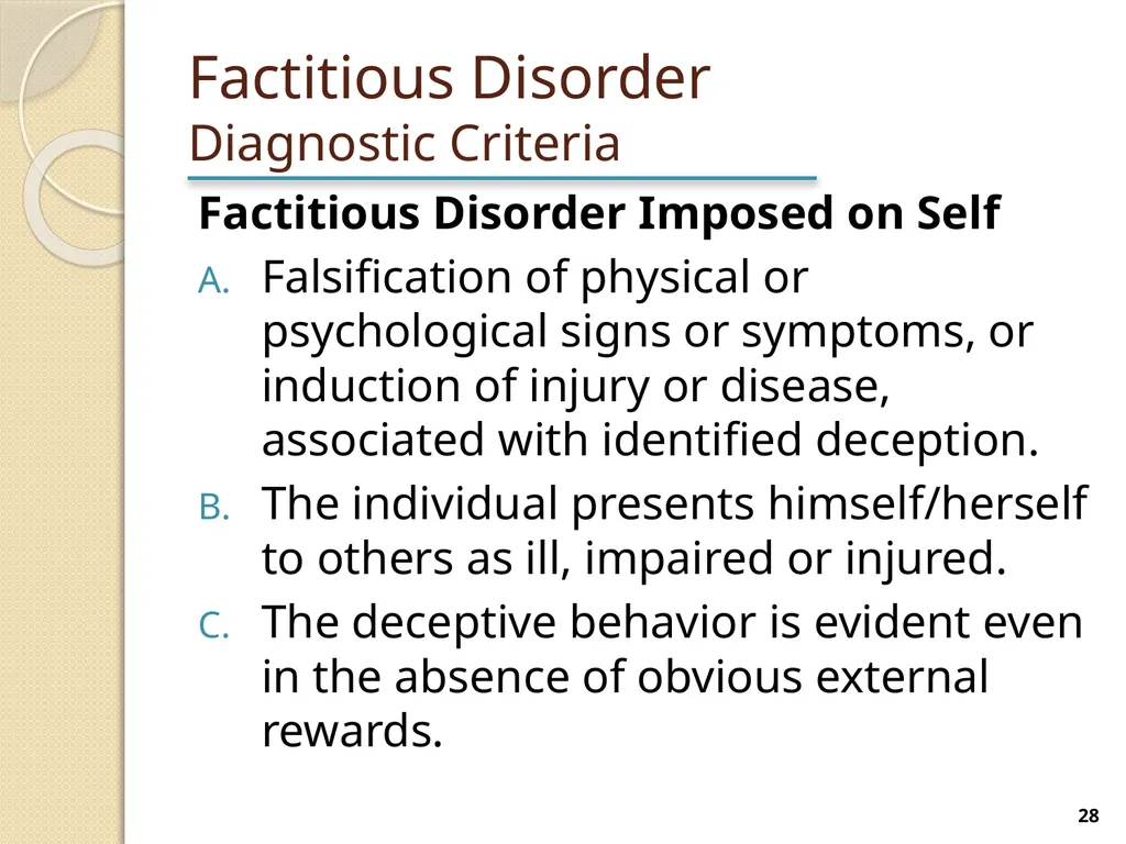 Somatic Symptom and Related Disorders Terry - slide 28 of 38