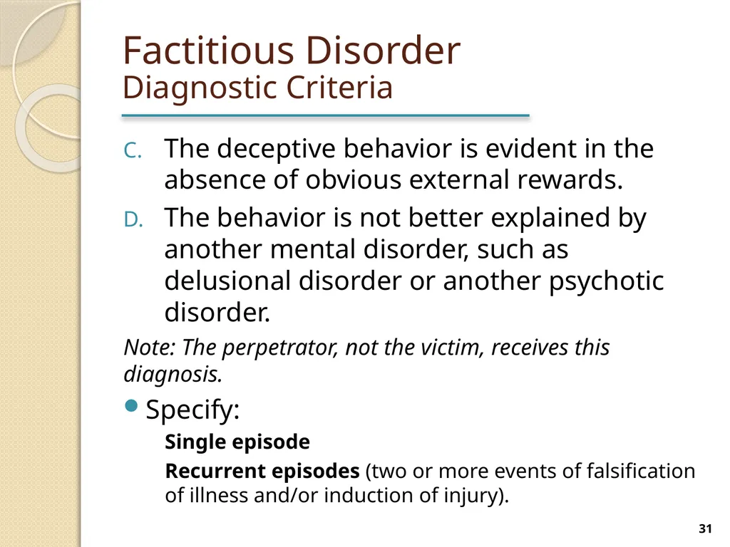 Somatic Symptom and Related Disorders Terry - slide 31 of 38
